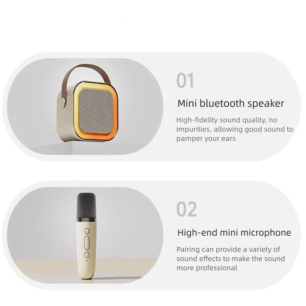 K12 Portable Bluetooth Speaker Bluetooth Audio Karaoke Microphone Mini Karaoke Machine  Adult