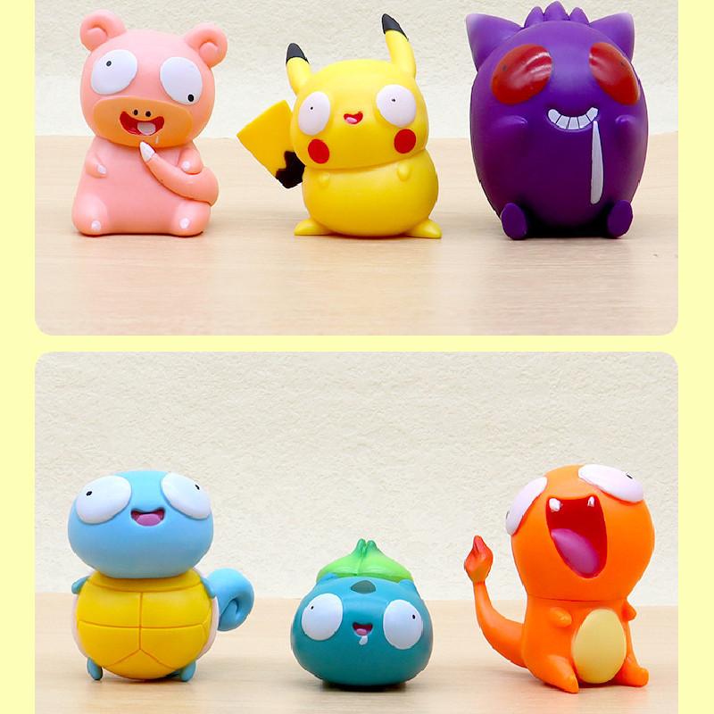 Unique Pokmon Big-eyed Pet Elf Mini Figure Set Adorable Pvc Toy Doll Collection