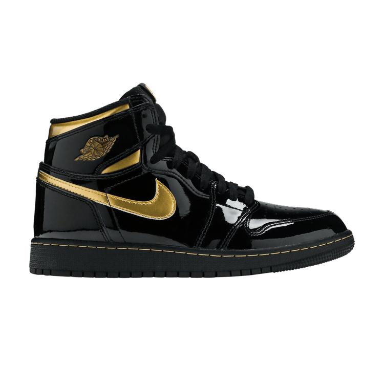 Jordan 1 Retro High Black Metallic Gold (2020) (GS) 36.5