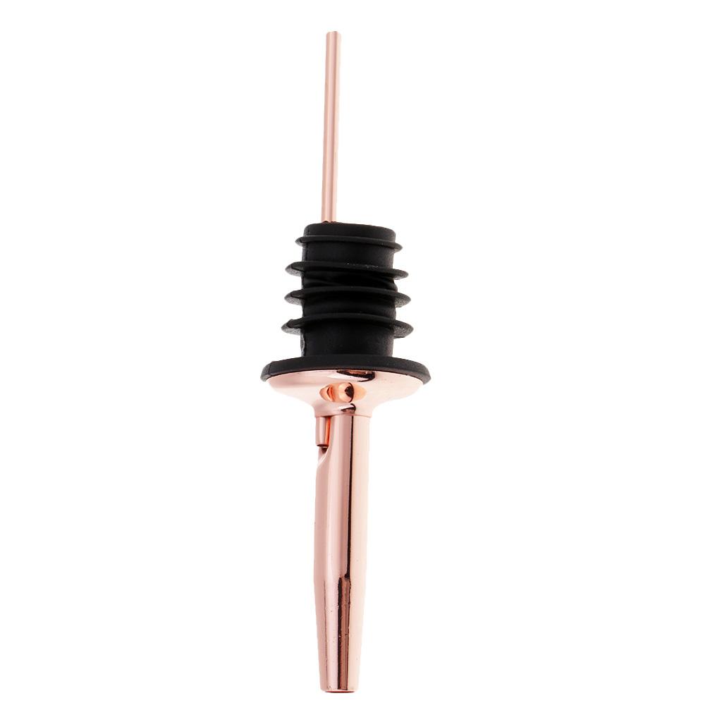 Stainless Steel Liquor Bottle Speed Pourer Spout Rubber Caps Perfect for Pub Clubs Restaurants Bars