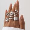 Fashionable stainless steel ring with a simple hollow geometric design, suitable for stacking, a versatile choice for casual wear