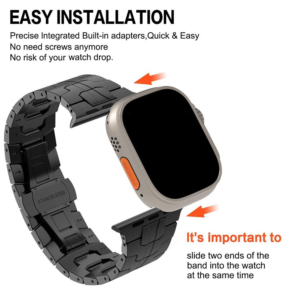 Stainless Steel Strap for Apple Watch Band 49mm 46mm 44mm 42mm 41mm 40mm Metal Bracelet for IWatch 11 10 9 8 7 6 5 SE Ultra 3
