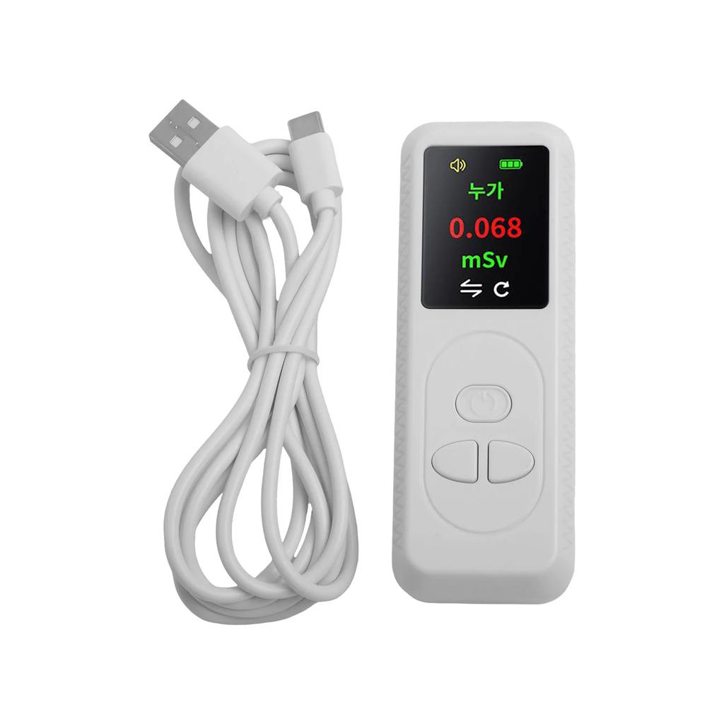 Black Nuclear Radiation Detector Geiger Counter For Safety Dosimeter Large-capacity Battery Rechargeable Battery