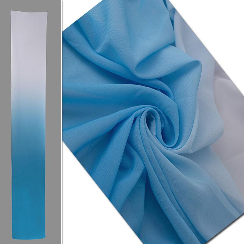 100x150cm Gradient Color Shade Fabric Summer DIY Dance Costume Dress 100D Chiffon 2 Tone Material Clothing Accessories