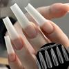 Almond/Stilettos False Nail Tips,Pre-Filed Full Cover Press on Nail Soak Off Soft Gel Fake Nail Tip for Nail Extensions