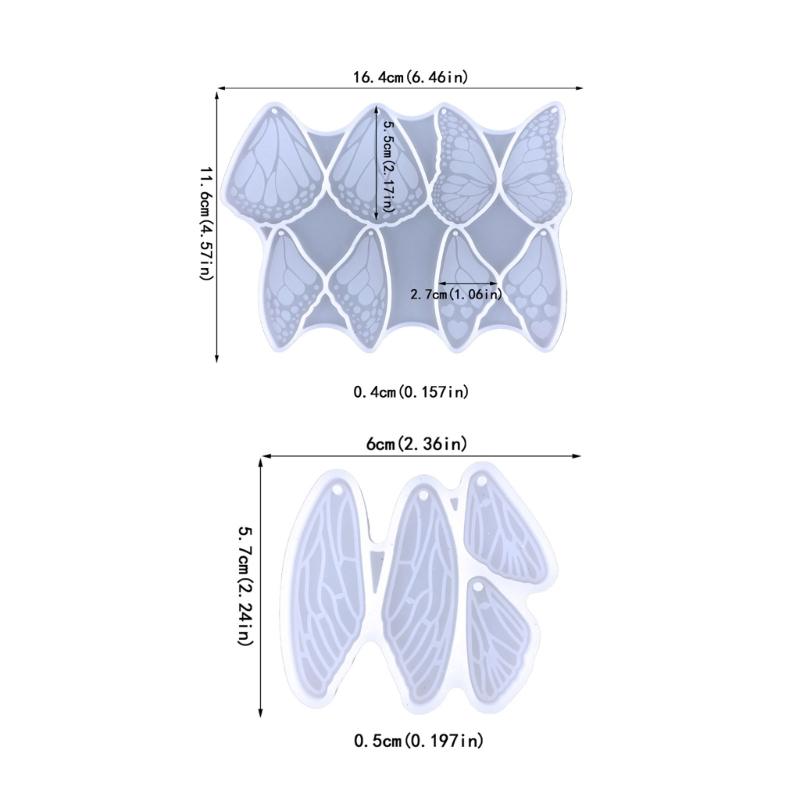 Butterfly /dragonfly /Angel Wing Decor Earring Silicone Mold for Epoxy Resin Diy Craft Backpacks Pendant Ornament Jewelry Making