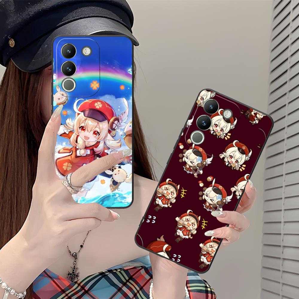 Game GI Klee Mobile Phone Case for VIVO V60 V50 V40 V30 V29 V27 V25 V23 Pro Lite 5G Colorful Printing Cover Cover Pretty Luxury