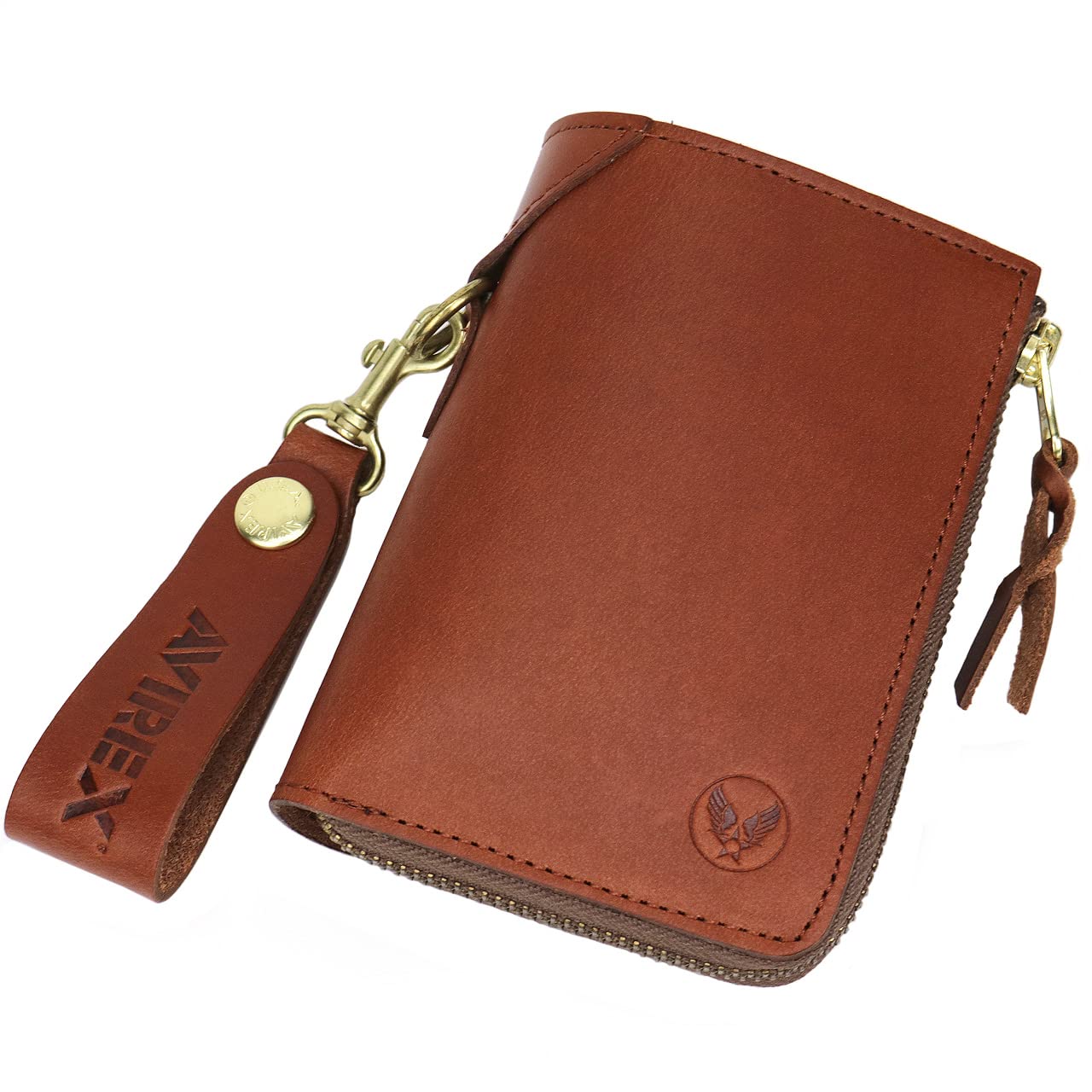 AVIREX FARNE2 AX9301 middle wallet, brown