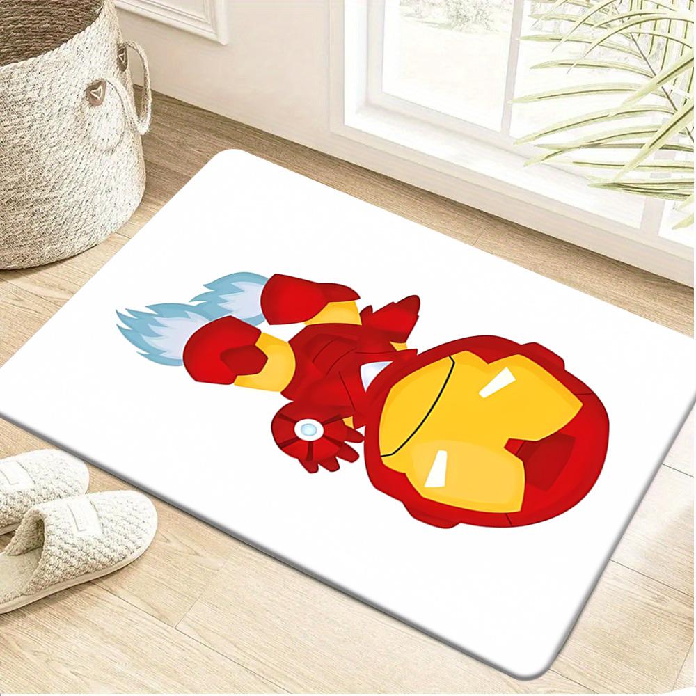 1pc Flannel Mat Marvel Superheroes Bathroom Mat, Multi-Size, Multi-Functional Daily Use, Suitable for Bathroom, Entrance, Laun