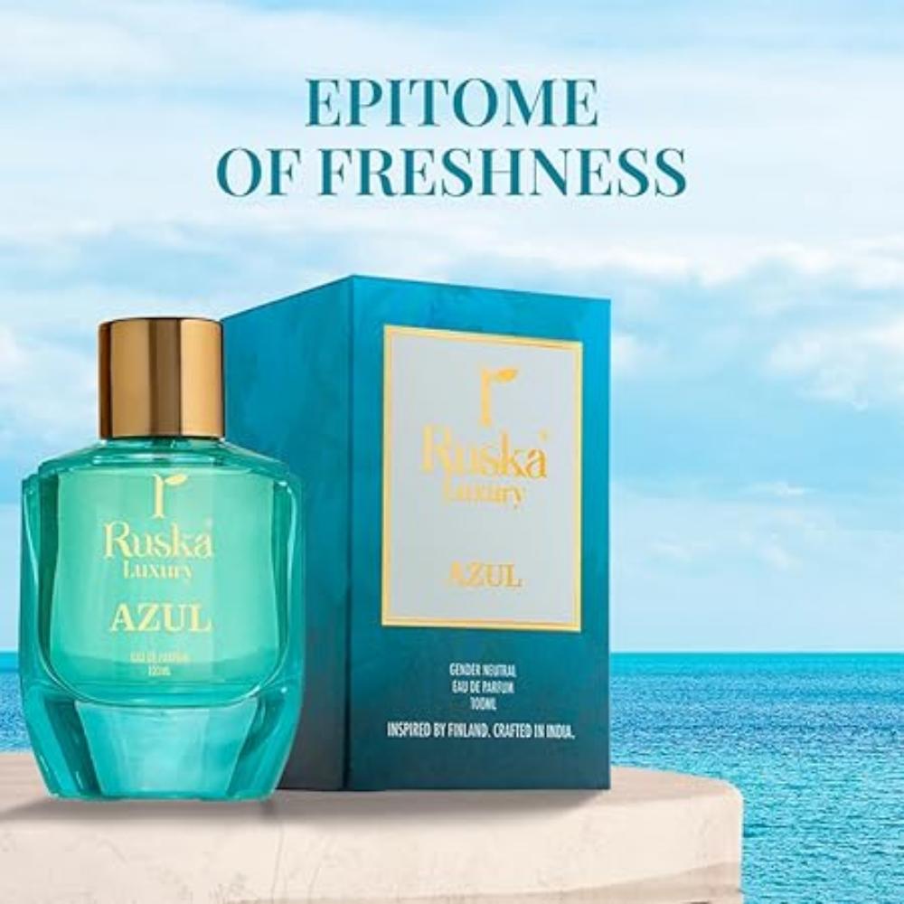 AZUL Unisex Perfume, 100ml | |Rich, Woody & Spicy Fragrance Spray | Long Lasting Perfume for Men & Women |