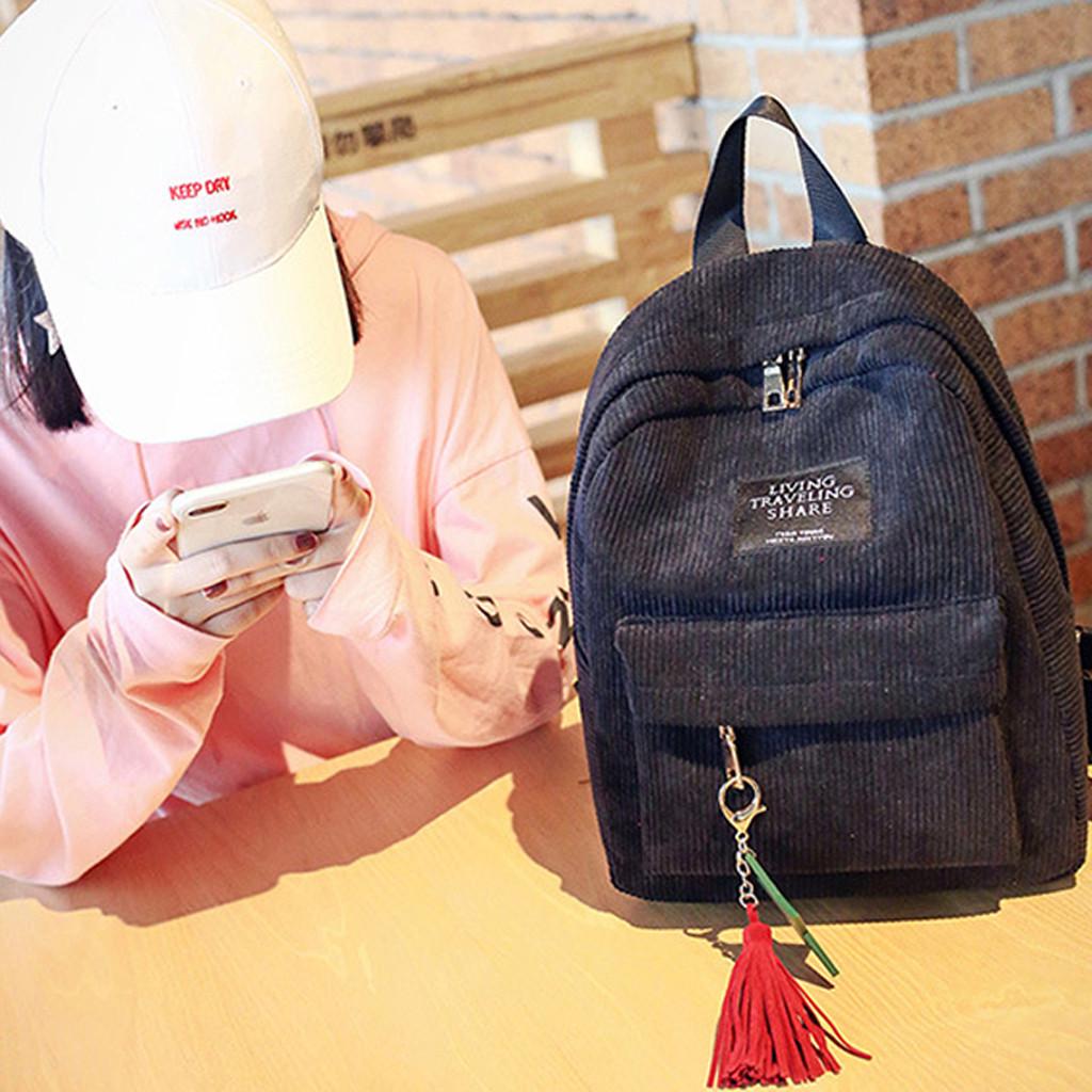 Mini zaini in velluto a coste da donna, zaini per il tempo libero in stile  Campus Pure Color acquista in modo economico — spedizione gratuita,  recensioni reali con foto — Joom