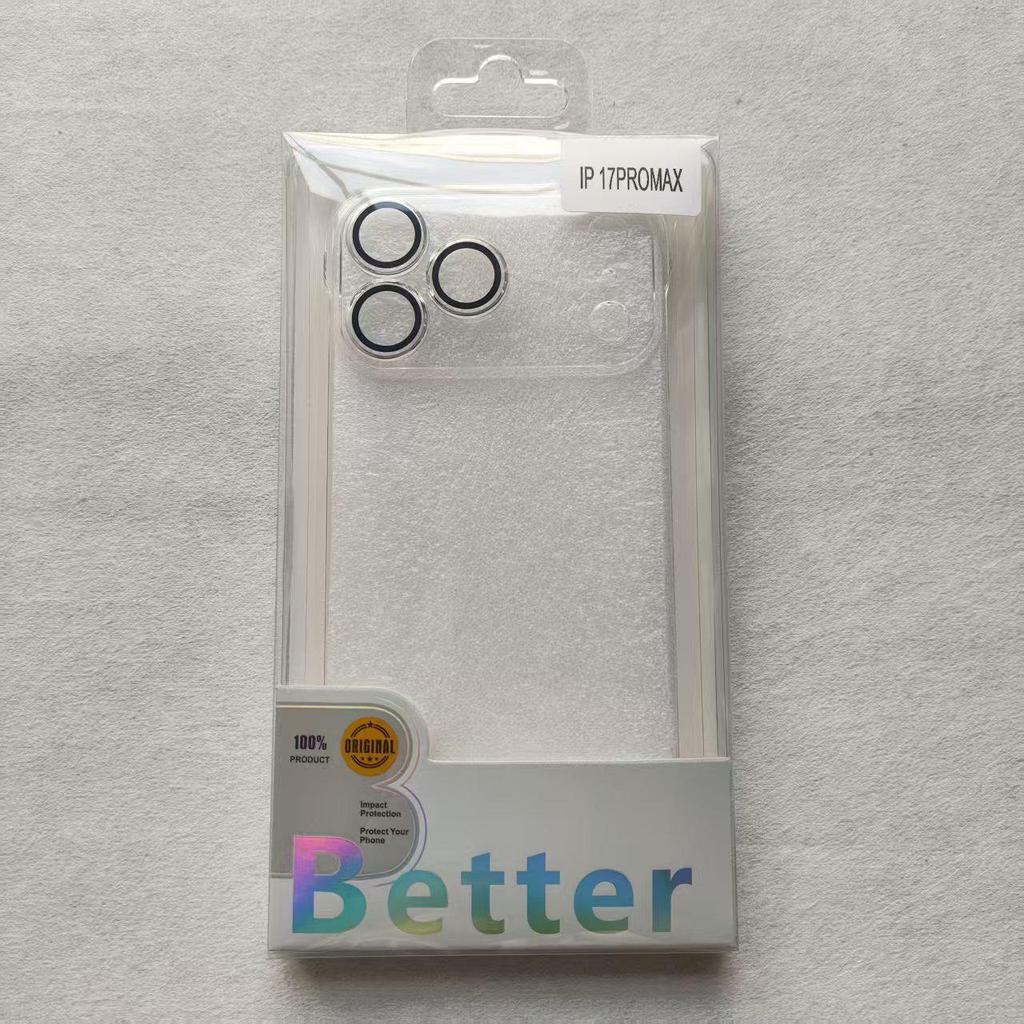 Summer Borderless Lens Film Phone Case for Apple 17 Pro - Full Camera Coverage, Transparent for Apple 16 & 15