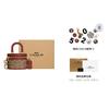 COACH Trail Cow Leather With Coated Canvas Chain Bag Handbag Mini Women's Brown & Yellow & Rusty CE768-B4NQ4