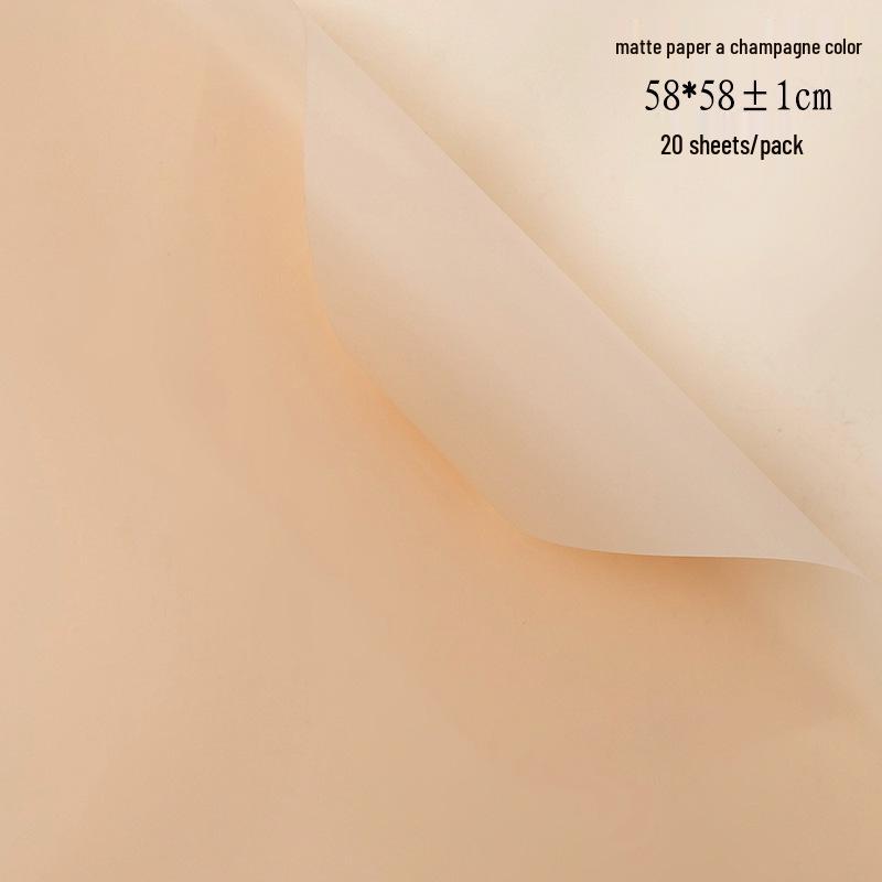 Průsvitný voděodolný matný papír pro květinové kytice - Korejský jednobarevný obal na květiny