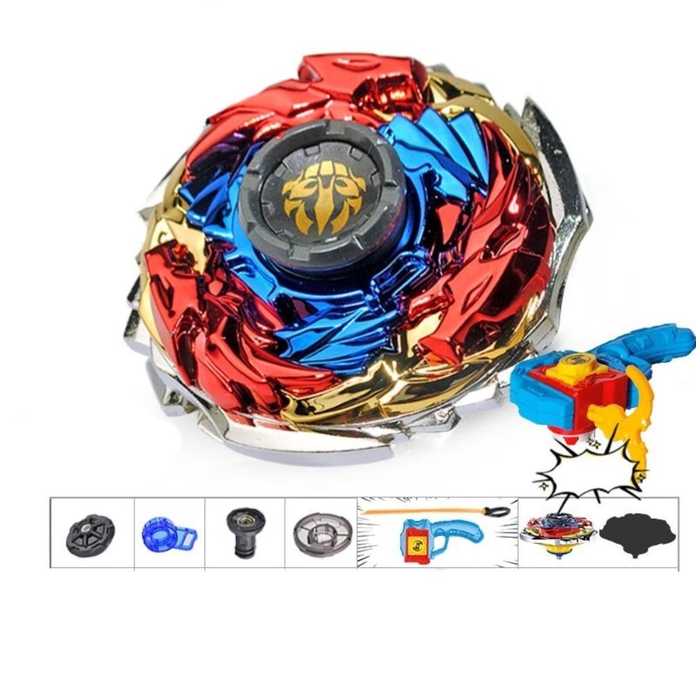 Con lanzador giroscopio juguetes de doble capa peonza juguetes al aire libre juguete giroscópico de metal niños niñas