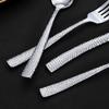 Crack Hammer Knife Fork Spoon 430 Stainless Steel Water Cube Western Tableware Steak Knife Fork Spoon