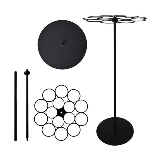 Rotating Medal Display Stand Wall Safety Medal Hanger No Drilling 360 Degrees Spin Holds 45+ Medals Heavy-Duty Metal Base Awards Display Holder