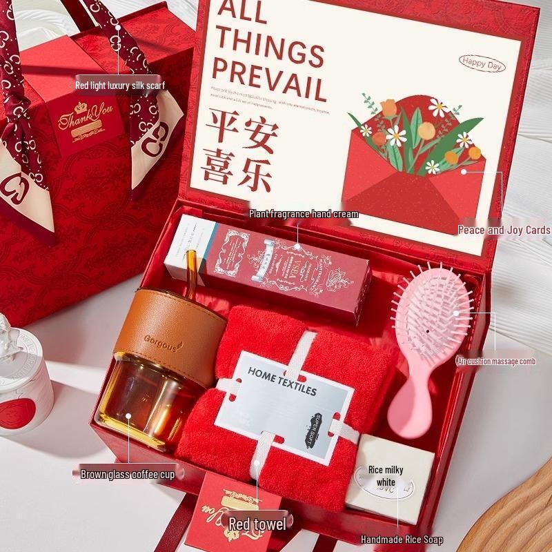 HANDUNYOU Light Luxury Red Gift Set