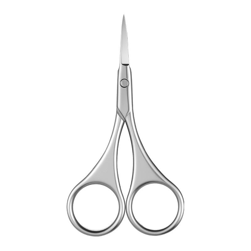Stainless Steel Curved Nose Hair Scissors for Men & Women, also Perfect for Eyelash and Eyebrow Trimming.