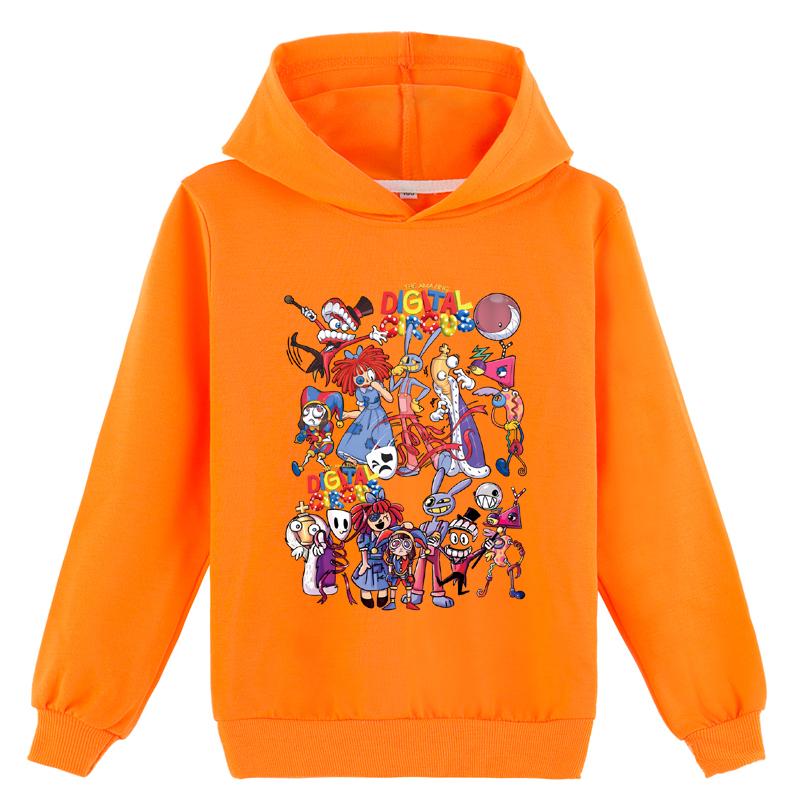

Детская толстовка с капюшоном 3D TTHE AMAZING DIGITAL CIRCUS свитер Детский свитер 170cm оранжевый