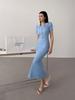 Royal Style Knitted Fishtail Dress: Women's Slim Polo, Short-Sleeve, Autumn/Summer