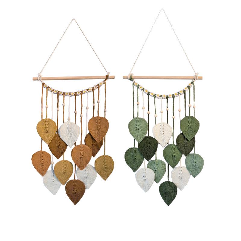 Hand-Woven Leaf Tapestry Wall Hanging for Home Décor