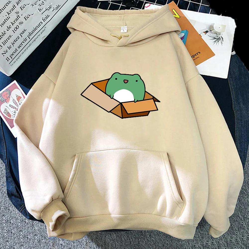 Angry Frog Hoodies Unisex Oversized Sweatshirts Women Cool Fashion Casual Streetwear Print Hooded Harajuku Tops