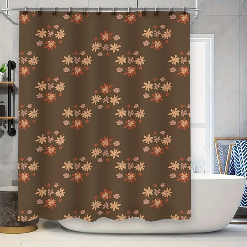 

Modern Floral Shower Curtain Waterproof Bath Decor Privacy Window Treatment Indoor Home Accessories Various Colors Sizes Availab 90x180cm