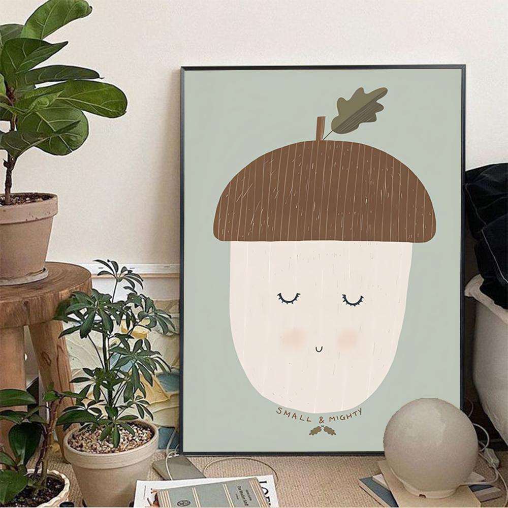 1 Stück Nordisch Cartoon Fuchs Hase Kindergarten Poster Aufkleber Kunst Wandmalereien Dekor Spielzimmer Dekor Geschenke Kawaii HD Malerei Katze