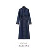 Kaslead New Women Clothes Western Style Fashion Denim Mid-Length Trench Coat Outerwear 3607271 401