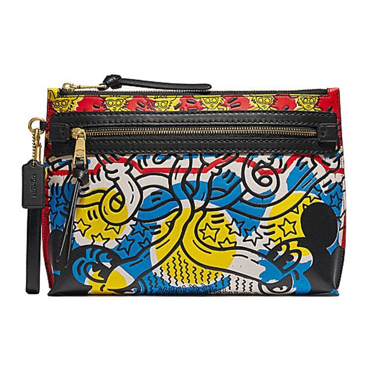 

Coach X Disney X Keith Haring Collaboration Academy 30 Graffiti Print Leather Clutch Large Women clutch Black 5217-L38 Basic Set (Bag+Dust Bag)