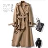 Spring Autumn Women's Trench Coat Korean Women's Long Double Breasted Elegant Khaki Windbreaker Coat Streetwear