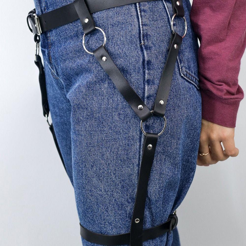 Strap Buckle Hollow Belt for Pants Punk Body Harness Belt Harness Waist Belt  Dress Decoration