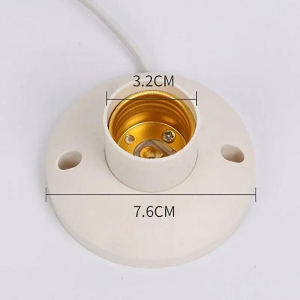 1Pcs Durable With Cable Base LED Lamp Holder EU Standard Plastic E27 Bulb Plug Dome Socket For Table Light Night Stands