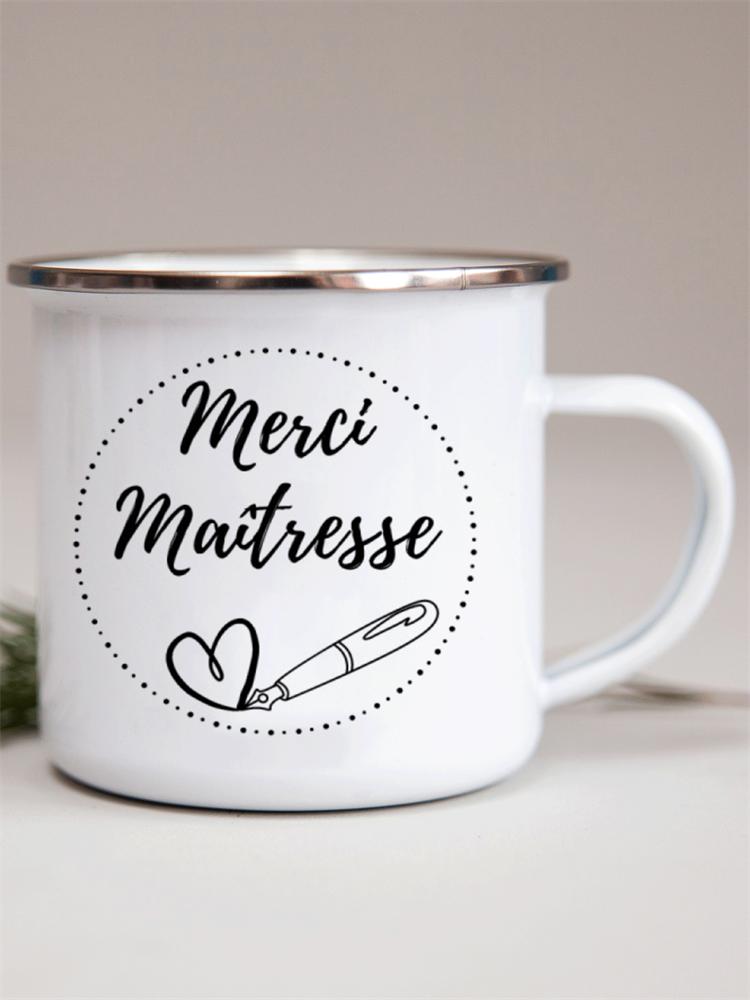 Französische Emailletassen mit Blumendruck Kreative Kaffeetasse Milch Wein Bier Getränk Saftbecher Schule Zuhause Henkel Trinkgeschirr Lehrergeschenke