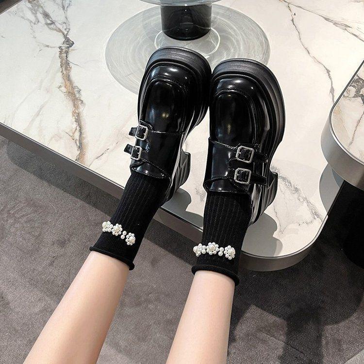 Wedding Dress Muffin Shoes Heightened Platform Wedge Heel High Heel Mary Jane Shoes Bride Bridesmaid Wedding Wedding Shoes