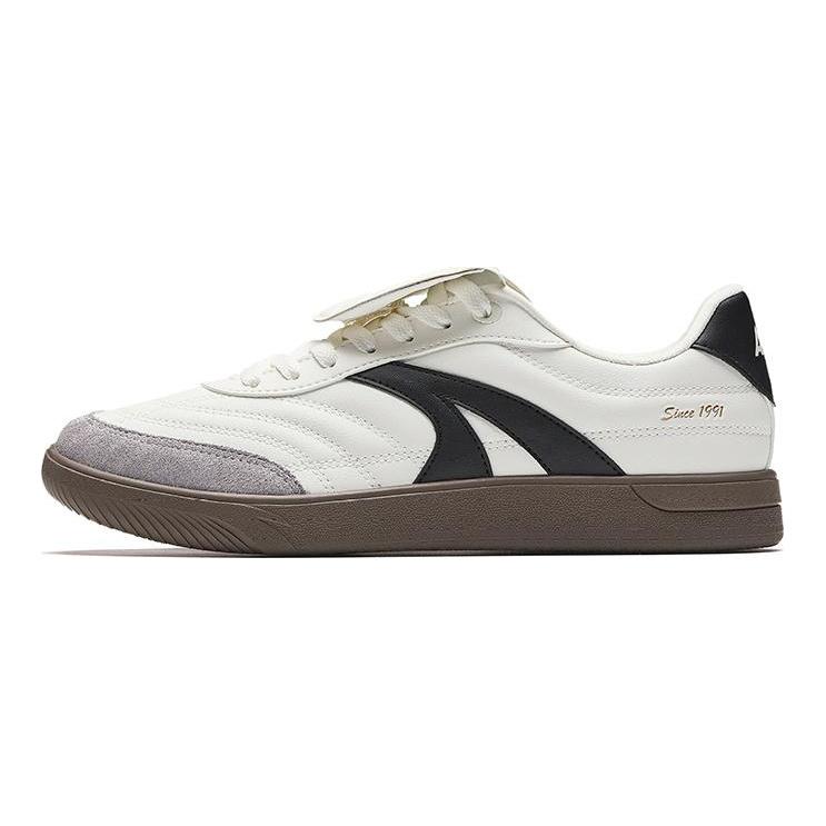 Anta Slip Resistant Cushioning Abrasion Resistant Lightweight Low Top Skateboard Shoes Men's White Black 912548009-2