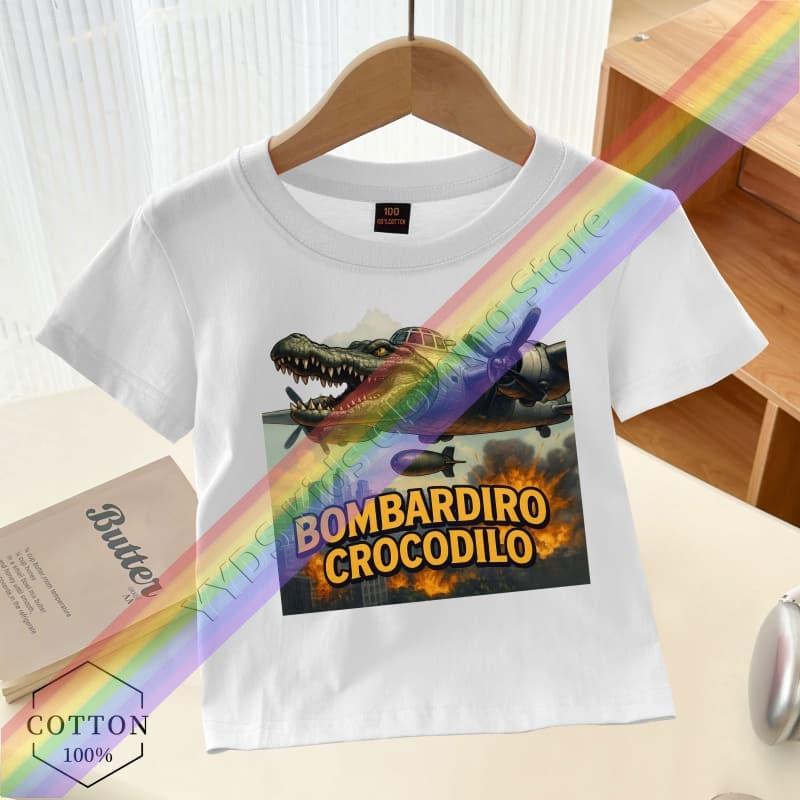 Jungen Mädchen Hirnfäule Italien Kinder T-Shirt Lustiger Cappuccino Assassino Aufdruck T-Shirt Kurzarm Rundhals Kinder Humorvolle Streetwear