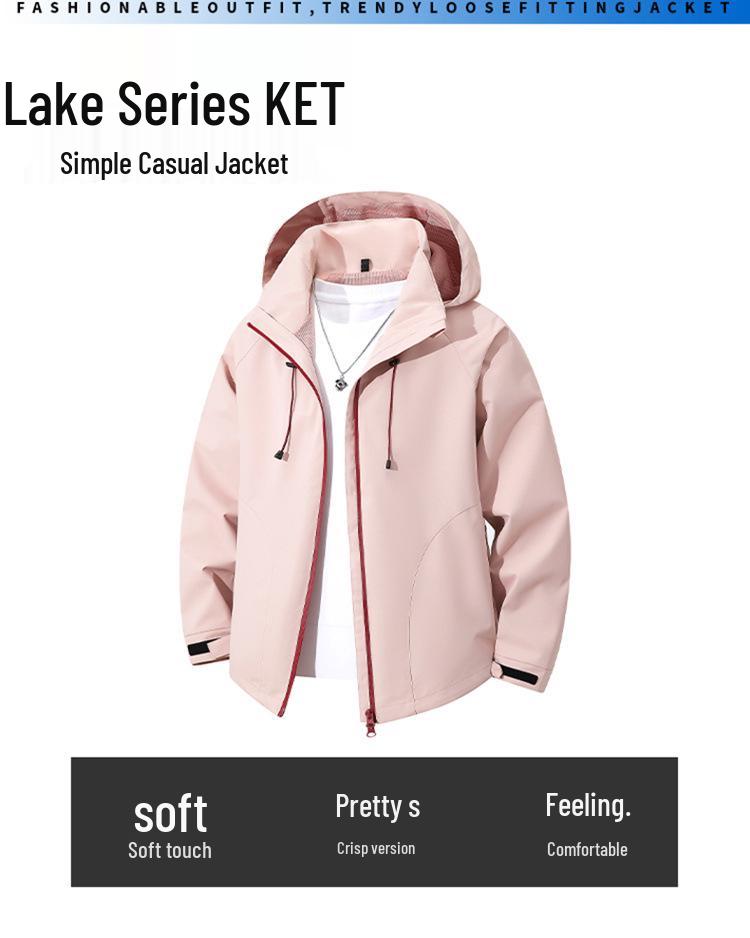 Men's Hooded Casual Windbreaker Jacket: Trendy Unisex Spring/Autumn Outerwear Coat
