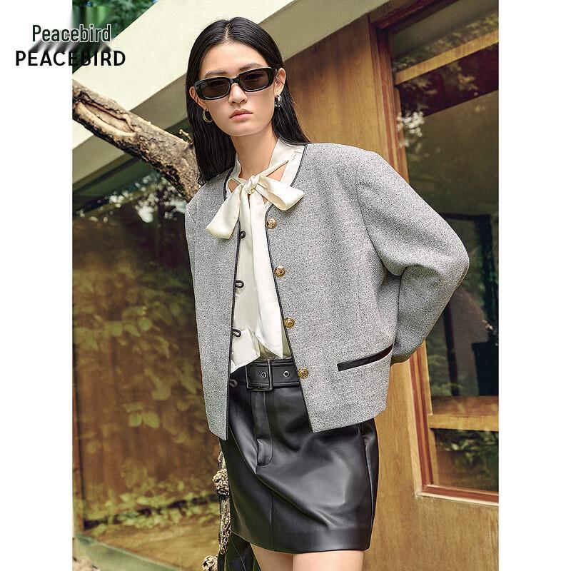 PEACEBIRD Round Neck Long Sleeve Top A1BBF1302