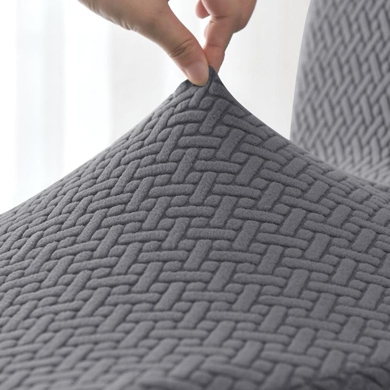 T -Shaped Jacquard Short Back Chair Case Bar Stool Protective Cases For Dining Space Cafe Home Washable Design Stretch Small Size Seat Slipcovers