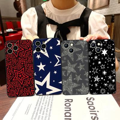 Fashion INS Stars Phone Case For Iphone 17 Air 15 Pro Max 14 Pro 16 Plus 12 13 11 Xr X Xs 8 7 Plus Back Cover