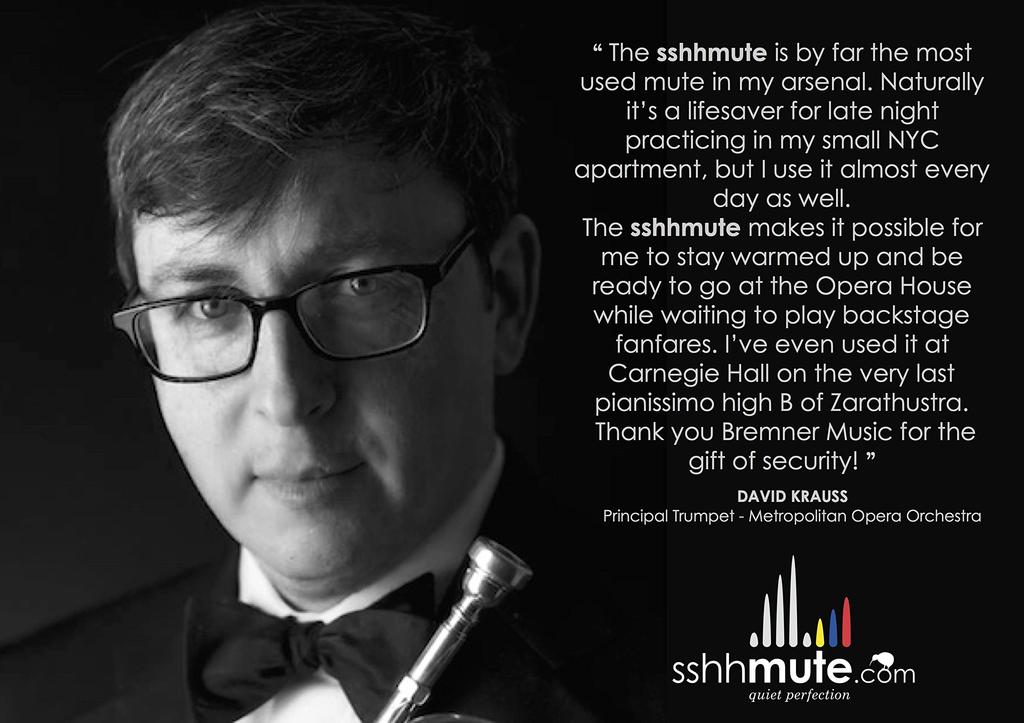 Sshh Mute Practice Mute for Piccolo Trumpet, Made of Plastic