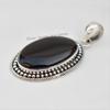 Handmade Sterling Silver Black Onyx Pendant - December Birthstone