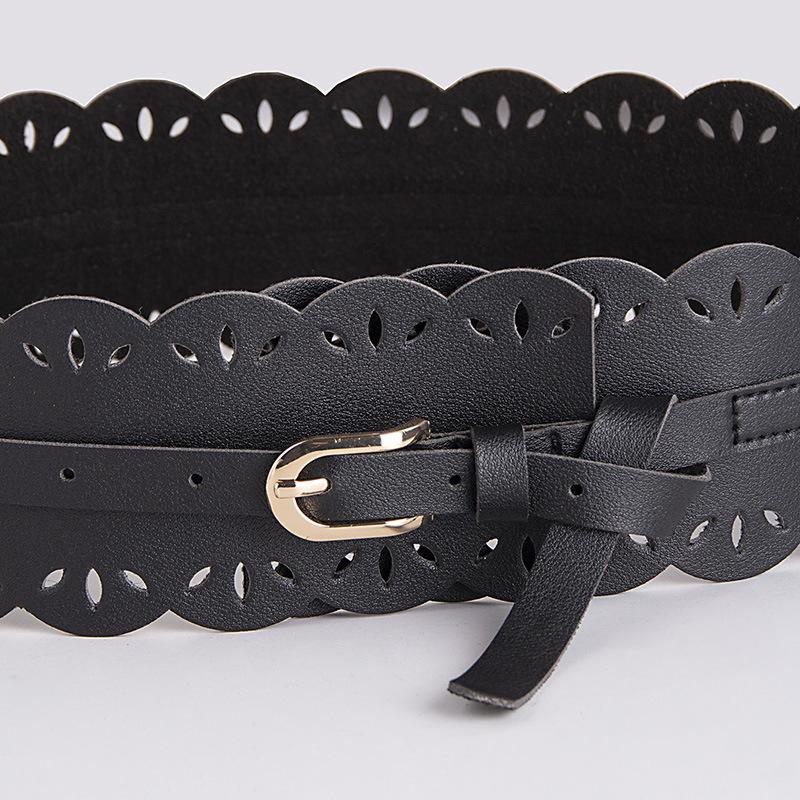 Bohemian Belt, Bohemian-style Belt with Lace and Cutouts, Sweet Ladies' Wide Belt, Women's Waist Strap