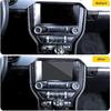RT-TCZ Carbon Fiber Center Console Multimedia Panel Decoration Trim Sticker Accessories for Ford Mustang 2015 2016 2017 2018 2019 2020 2021 2022