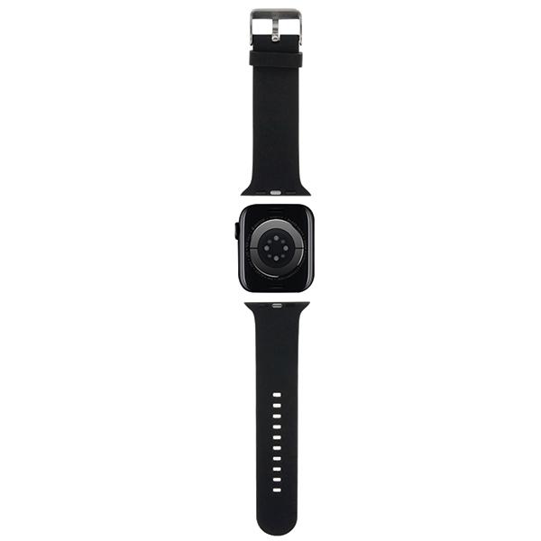 Karl Lagerfeld Pasek Klawlslkcnk Apple Watch 42/44/45/49Mm Czarny/Black Strap 3D Rubber Karl&Choupette Heads