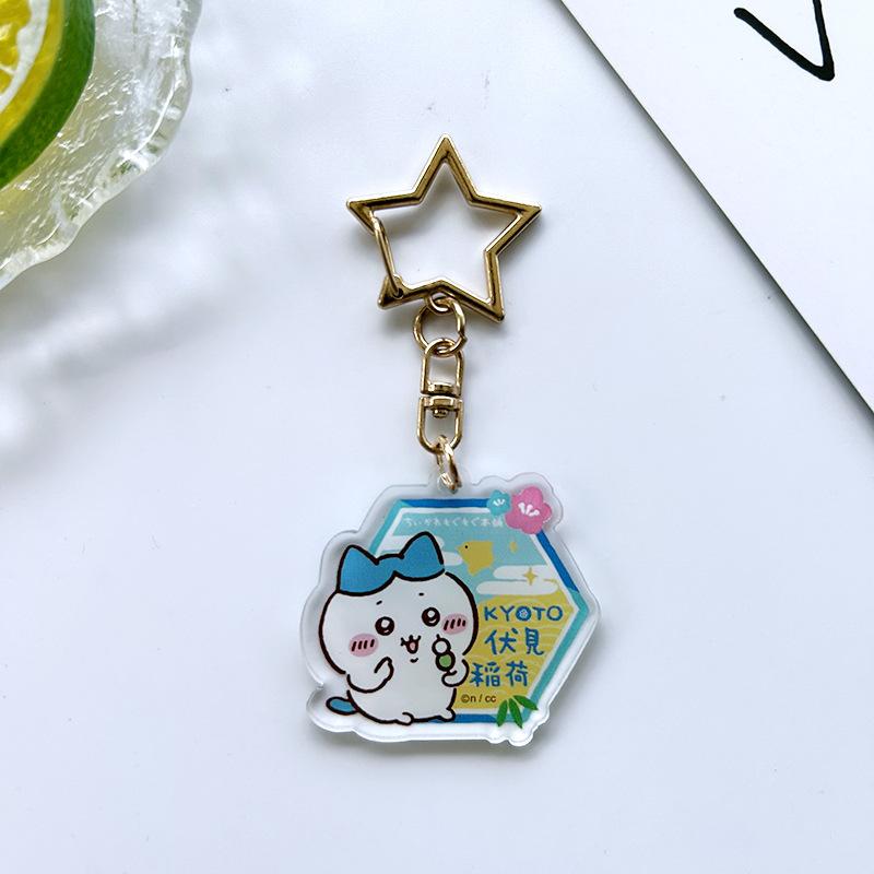 "Fushimi Inari" New Acrylic Keychain, Chikawas hachiware Creative Pendant, Cute Animated Character, Keychain, Bag Pendant