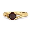 Garnet Elegant Bypass Solitaire Ring - 925 Sterling Silver Gold Vermeil
