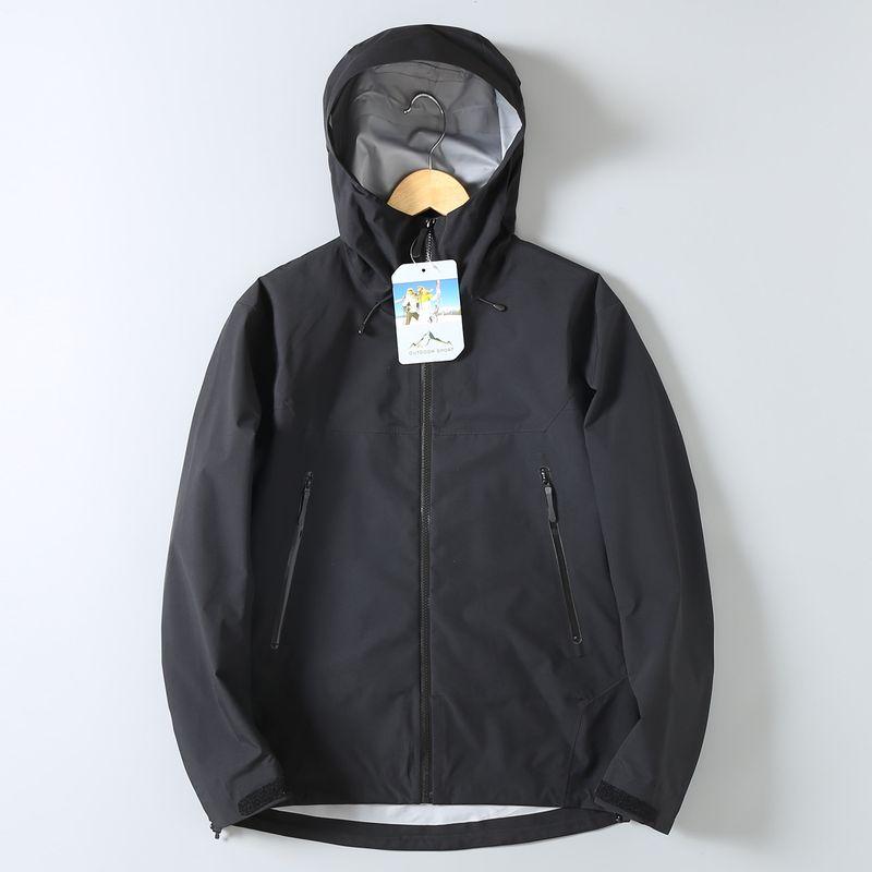 Original Foreign Trade Cut-Label Outdoor Windproof Waterproof Hooded Hardshell Jacket with Taped Seams, Storm-Resistant Men's Jacket, Trendy